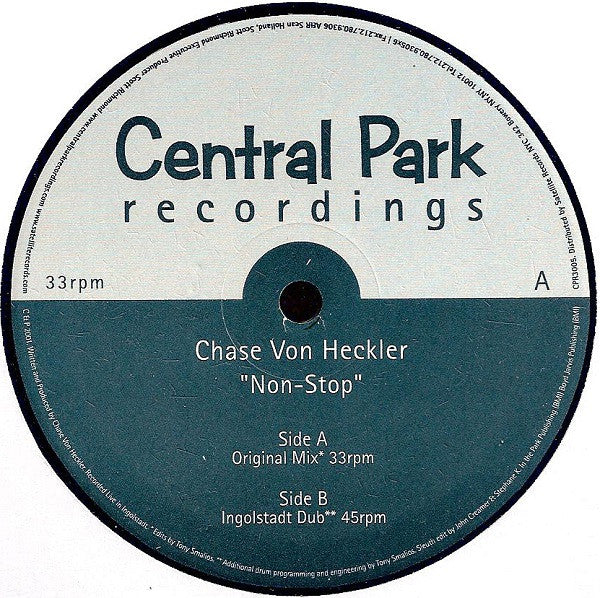 Chase Von Heckler : Non-Stop (12")