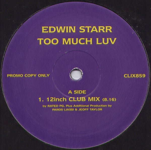 Edwin Starr : Too Much Luv (12", Promo)