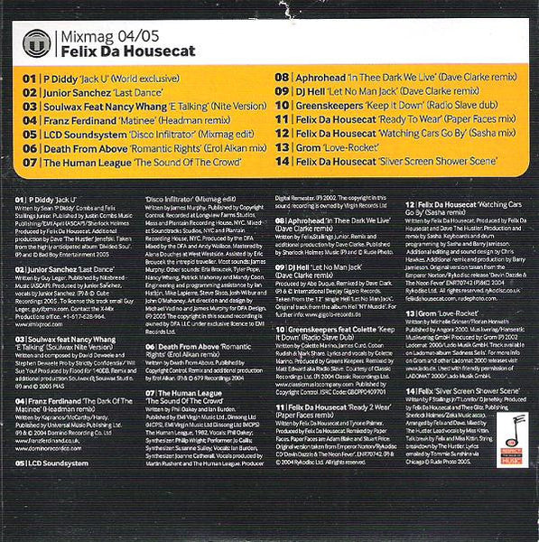 Felix Da Housecat : Past...Present...And Future House And Electro (CD, Mixed)