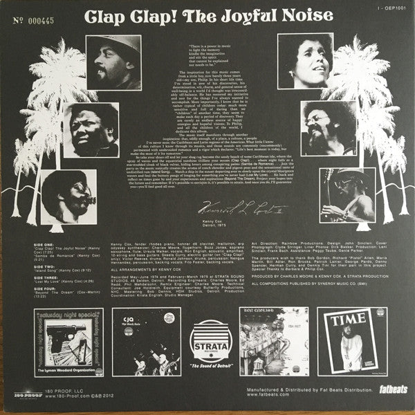 Kenny Cox : Clap Clap! The Joyful Noise (2xLP, Album, Ltd, Num, RM)