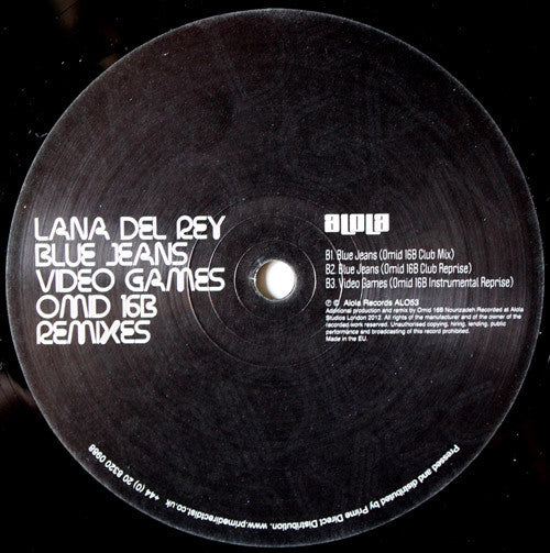 Lana Del Rey : Blue Jeans / Video Games (Omid 16B Remixes) (12")