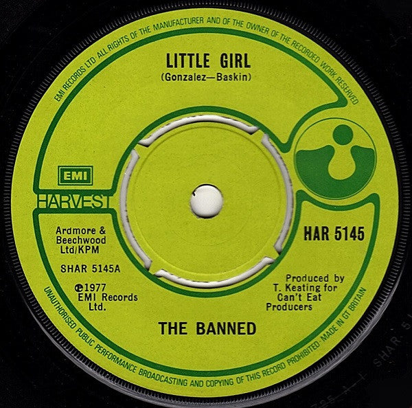 The Banned : Little Girl (7", Single, RE, Com)