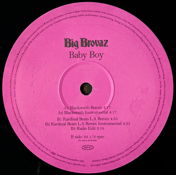 Big Brovaz : Baby Boy (12", Promo)