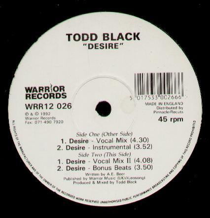 Todd Black : Desire (12")