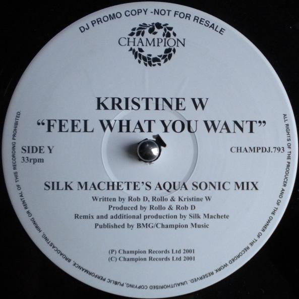 Kristine W : Feel What You Want (12", Promo)