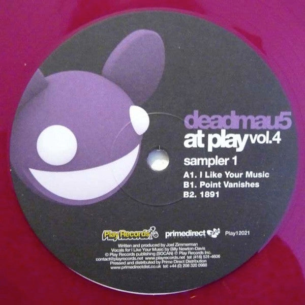 Deadmau5 : At Play Vol. 4 - Sampler 1 (12", Smplr, Pur)