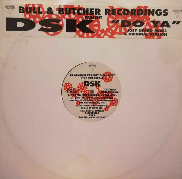 DSK : Do Ya (12", Promo)