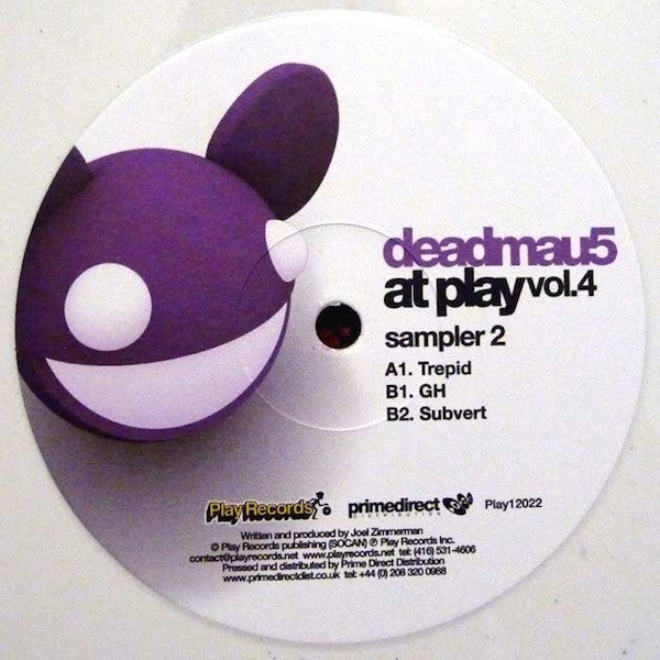 Deadmau5 : At Play Vol.4 - Sampler 2 (12", Smplr, Whi)