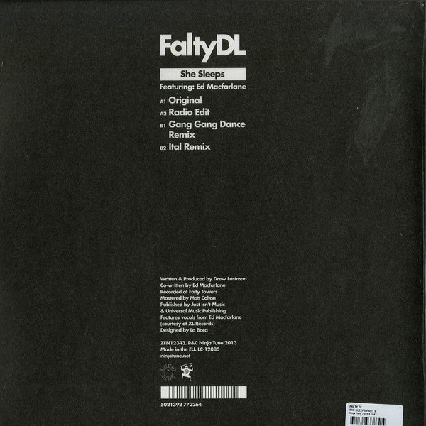 FaltyDL Featuring: Edward MacFarlane : She Sleeps (12", Cle)