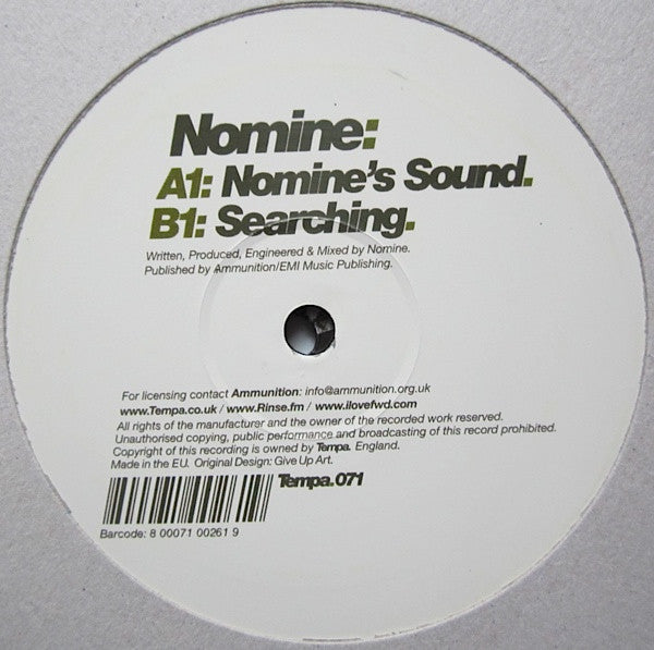 Nomine : Nomine's Sound (12")