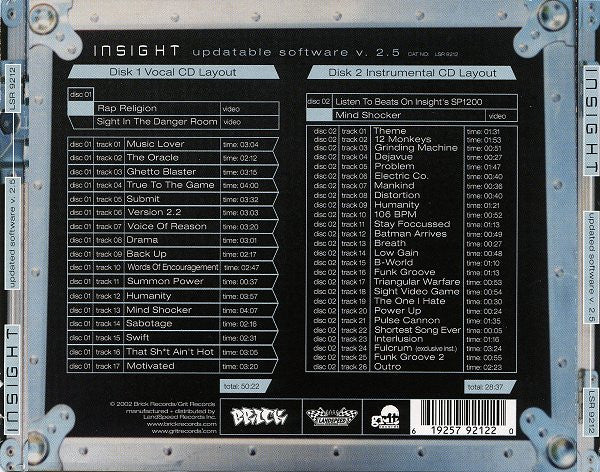 Insight (2) : Updated Software V. 2.5 (2xCD, Album, Enh)