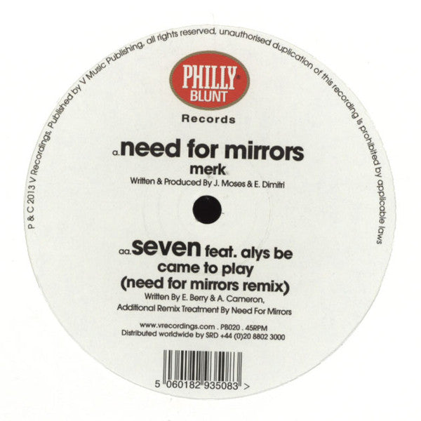 Need For Mirrors / Seven (30) : Merk / Came To Play (Need For Mirrors Remix) (12")