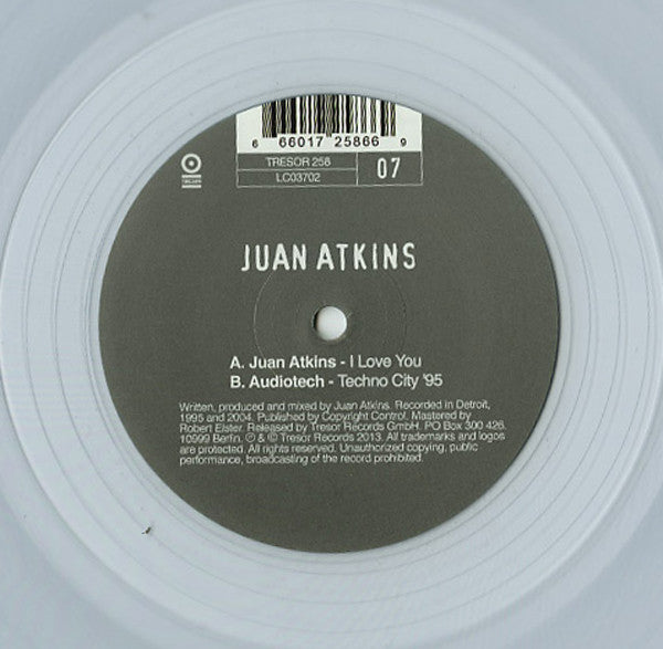 Juan Atkins / Audio Tech : I Love You / Techno City '95 (Archiv #07) (12", Cle)