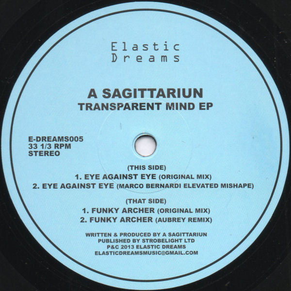 A Sagittariun : Transparent Mind EP (12", EP)