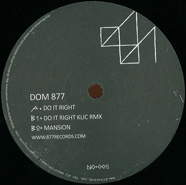 Dom 877 : Do It Right (12")