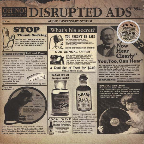 Oh No : Disrupted Ads (LP + LP, S/Sided, Etch + Flexi, 7", S/Sided + Albu)