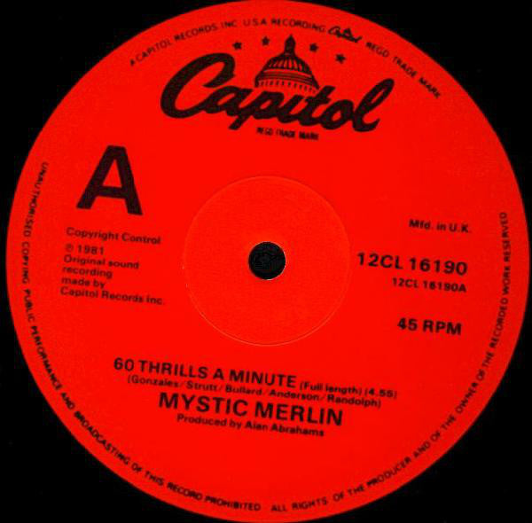 Mystic Merlin : 60 Thrills A Minute (12")