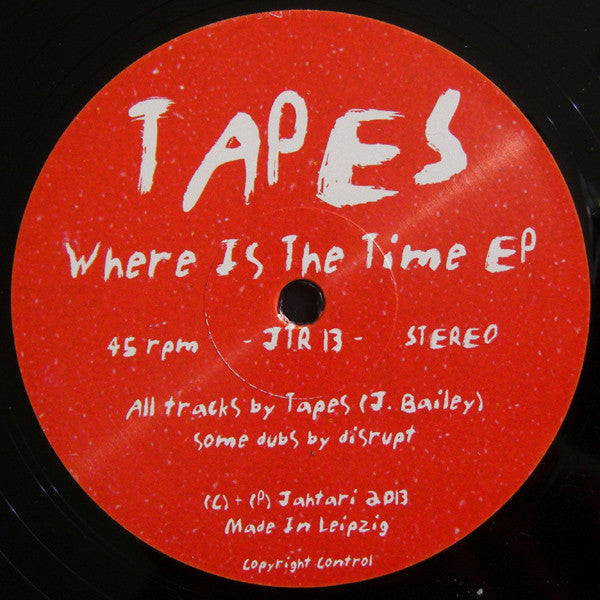 Tapes (2) : Where Is The Time EP (12", EP)