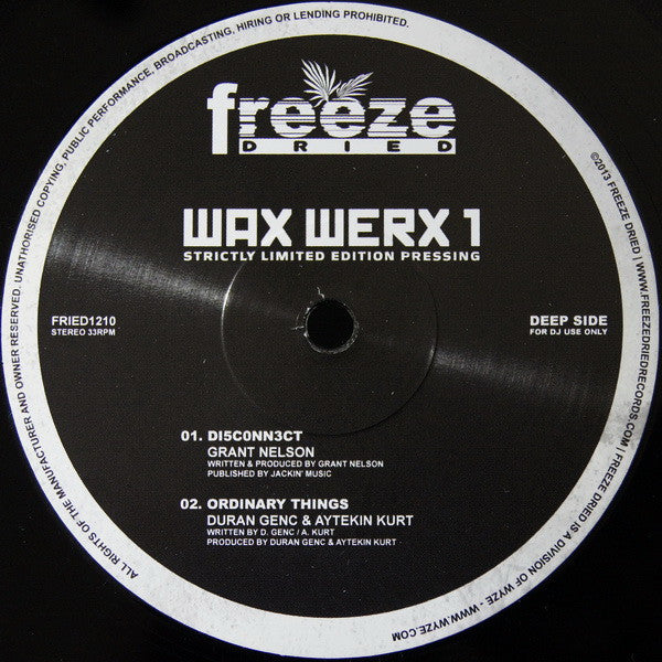 Various : Wax Werx 1  (12", Ltd)