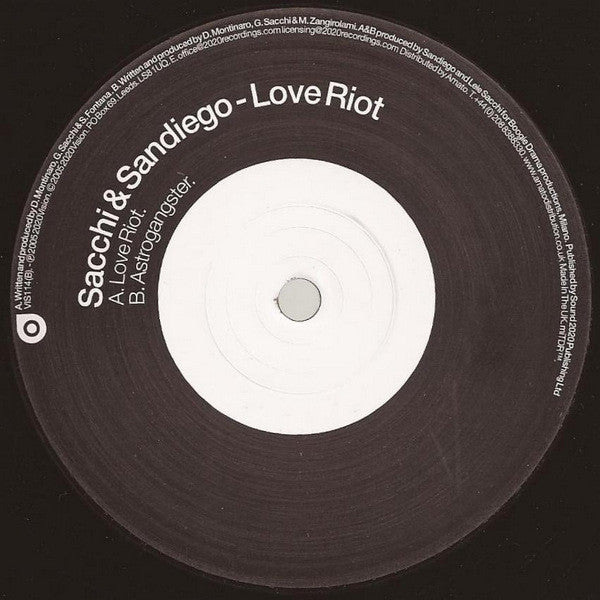 Sacchi* & Sandiego : Love Riot (12")