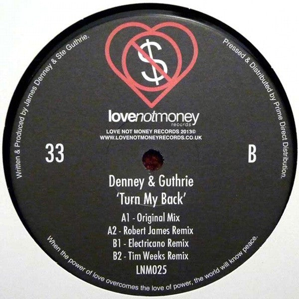 Denney & Guthrie : Turn My Back (12")