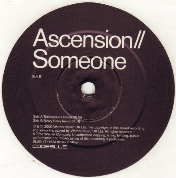 Ascension : Someone (12")