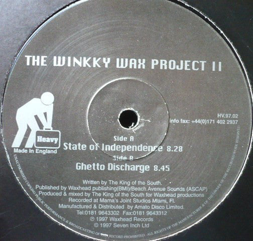 The King Of The South : The Winkky Wax Project II (12")