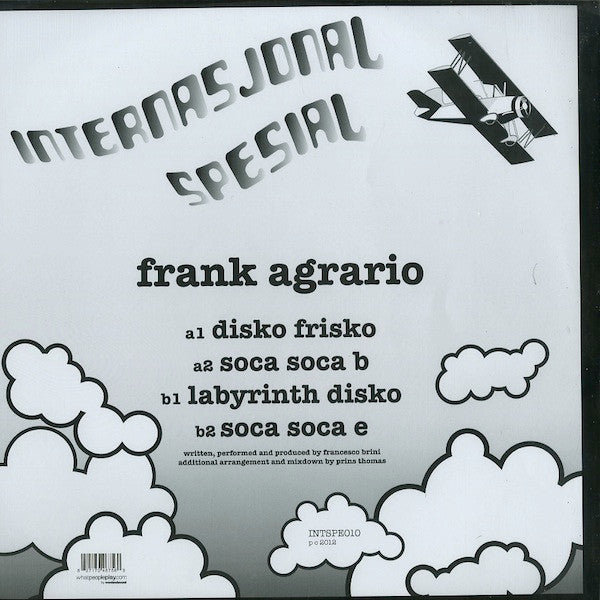 Frank Agrario : Disko Frisko (12")