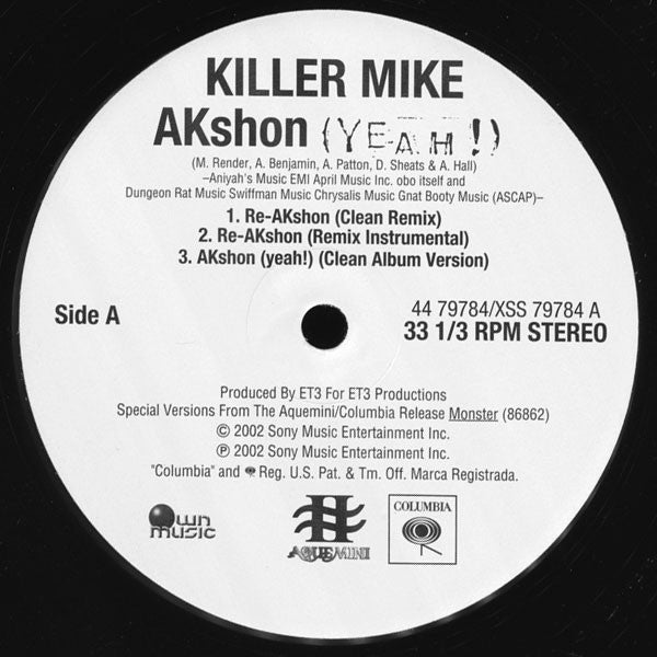 Killer Mike : Akshon (Yeah!) (12")