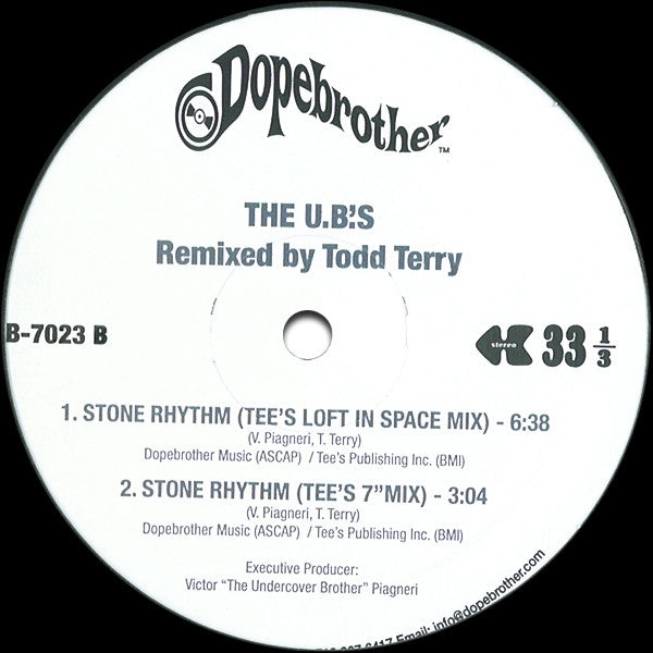 The U.B.'S feat. Smokin' George : Stone Fox Chase 2009 / Stone Rhythm (12")