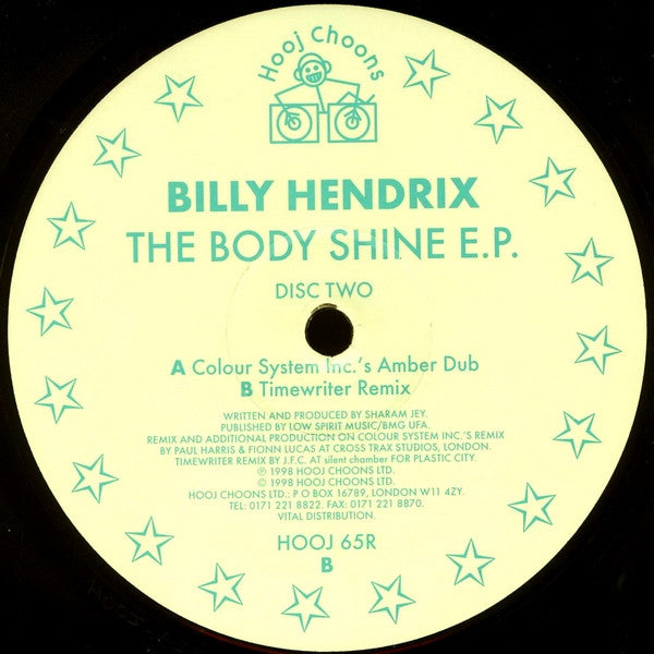 Billy Hendrix : The Body Shine E.P.  (12", EP, 2/2)