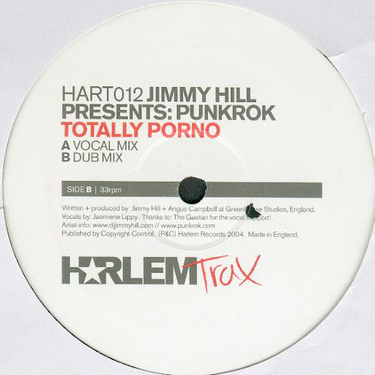 Jimmy Hill Presents Punkrok : Totally Porno (12")