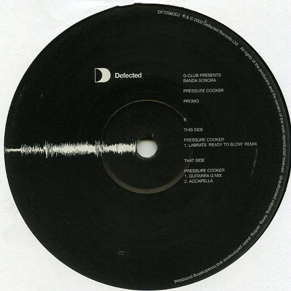 G Club* Presents Banda Sonora : Pressure Cooker (2x12", Promo)