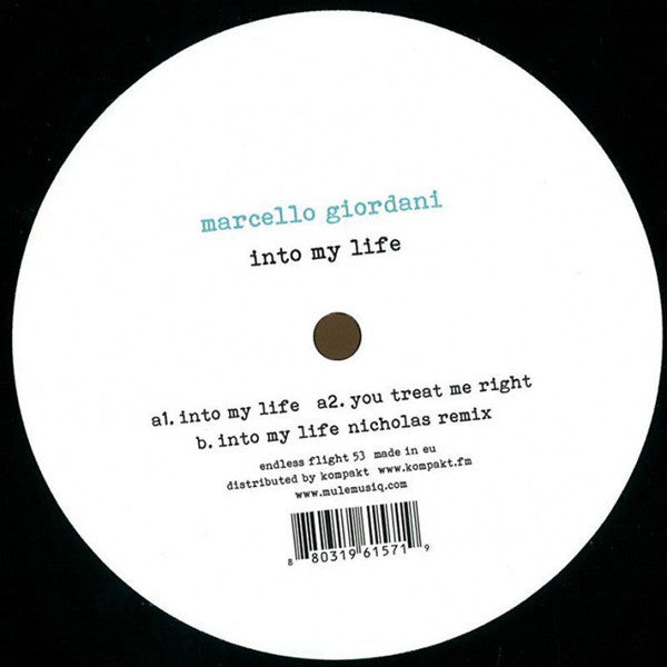 Marcello Giordani : Into My Life (12")
