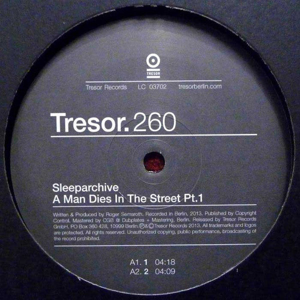 Sleeparchive : A Man Dies In The Street Pt.1 (12")
