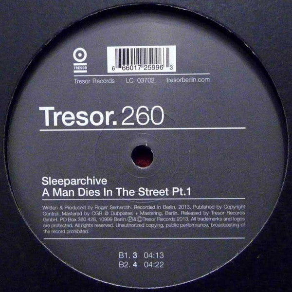 Sleeparchive : A Man Dies In The Street Pt.1 (12")