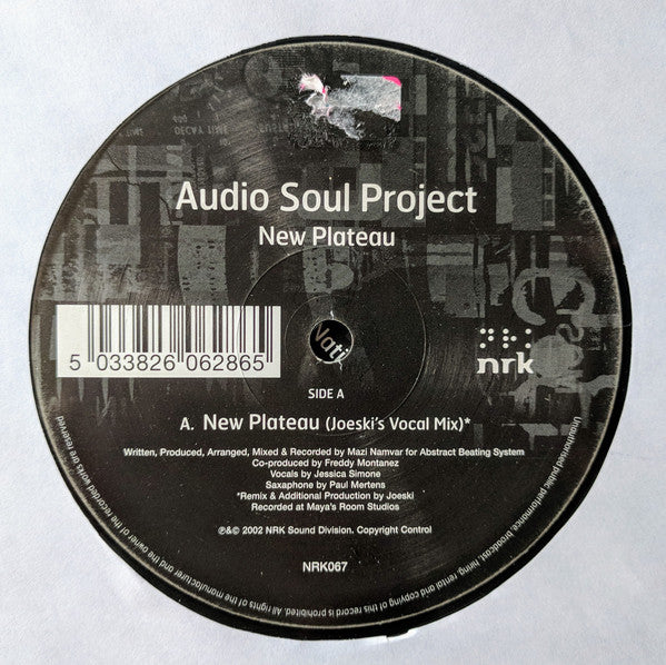 Audio Soul Project : New Plateau (2x12", EP)