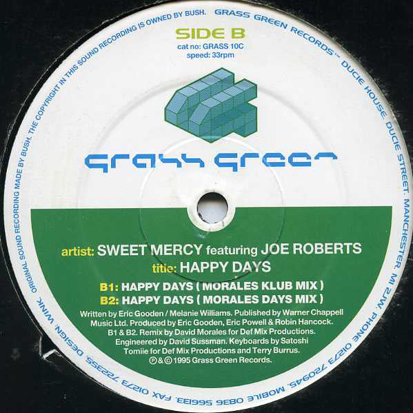 Sweet Mercy Featuring Joe Roberts : Happy Days (12")