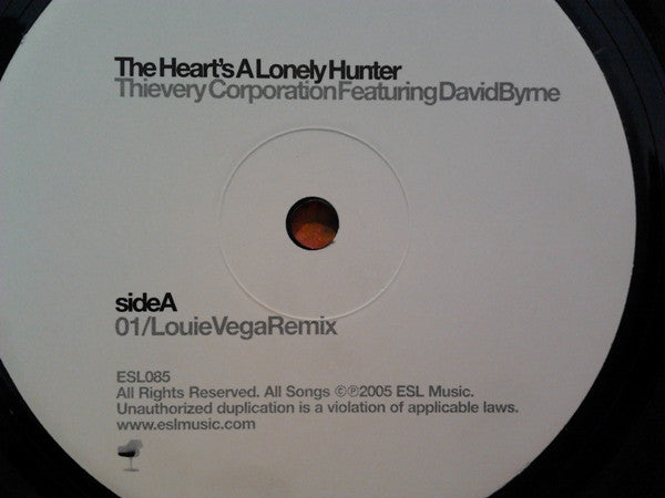 Thievery Corporation Featuring David Byrne : The Heart’s A Lonely Hunter (12")