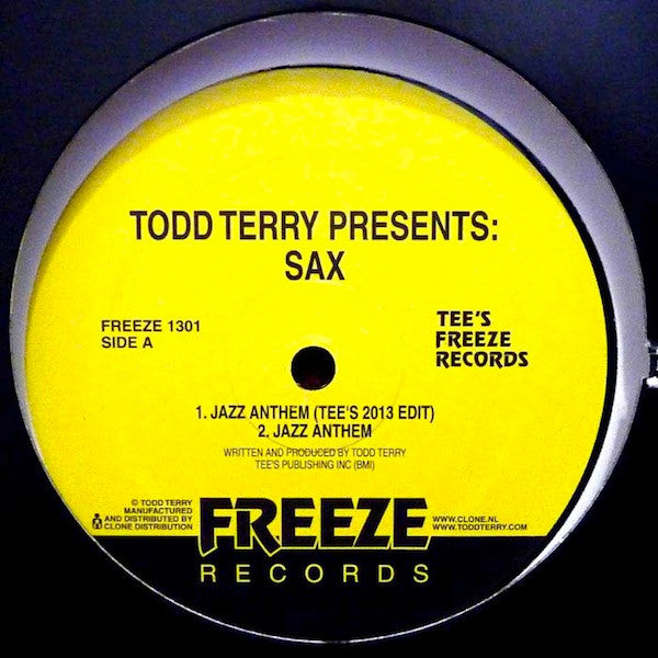 Todd Terry Presents Sax : Jazz Anthem (12")