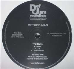 Method Man : The Show (12", Promo)