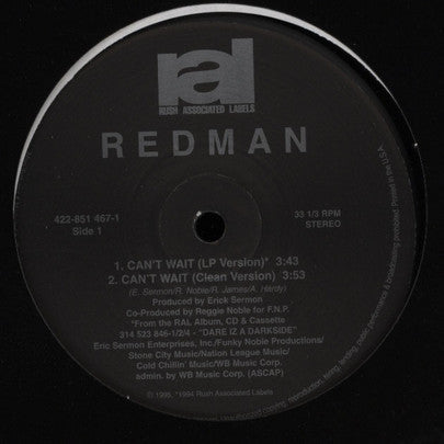 Redman : Can't Wait (12", RE)