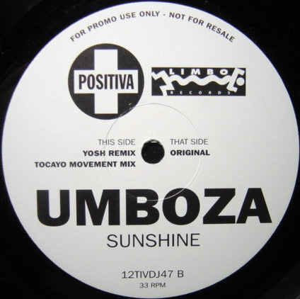 Umboza : Sunshine (12", Promo)