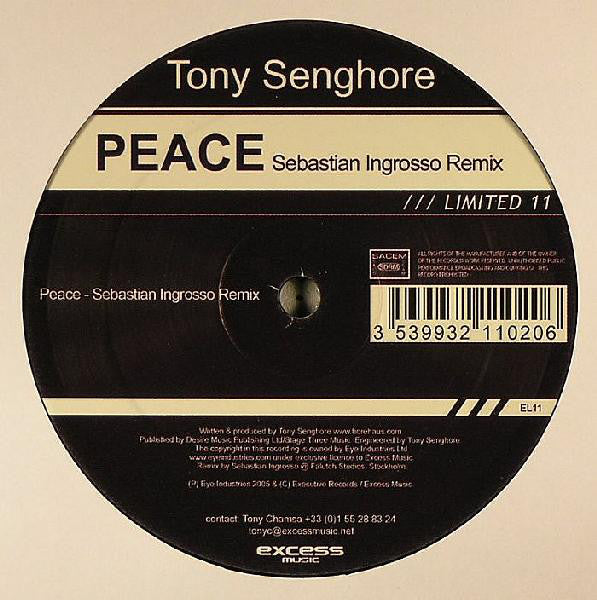 Tony Senghore : Peace (12", S/Sided)