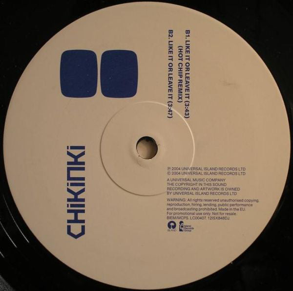 Chikinki : Like It Or Leave It (12", Promo)