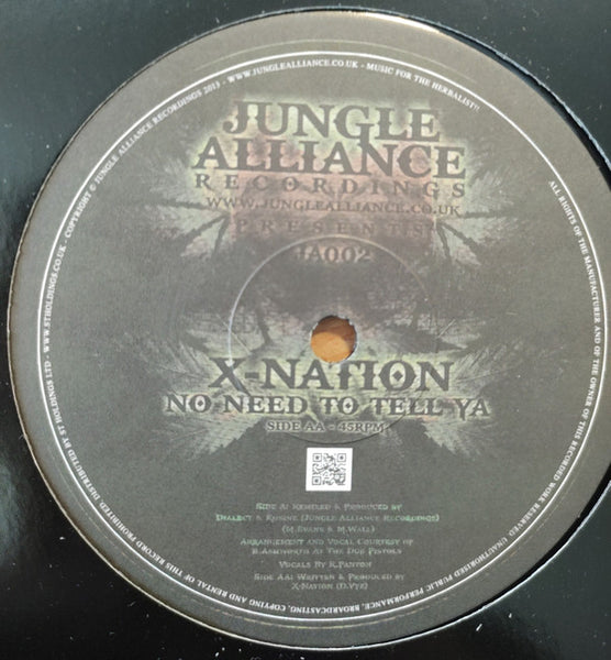 Kosine & Dialect Meets Dub Pistols Feat. Rodney P / X Nation (2) : The Ganja VIP / No Need To Tell Ya (12")