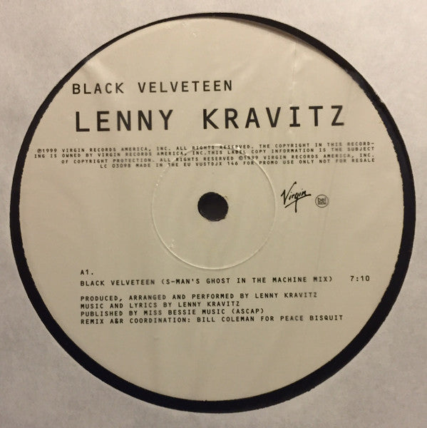 Lenny Kravitz : Black Velveteen (2x12", Promo)
