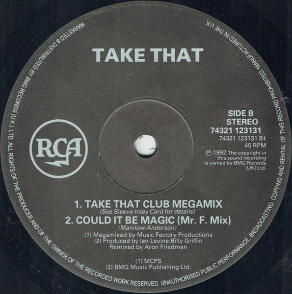 Take That : Could It Be Magic (12", Single, Pos)