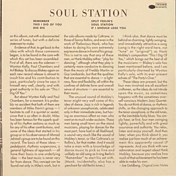 Hank Mobley : Soul Station (CD, Album, RE, RM)