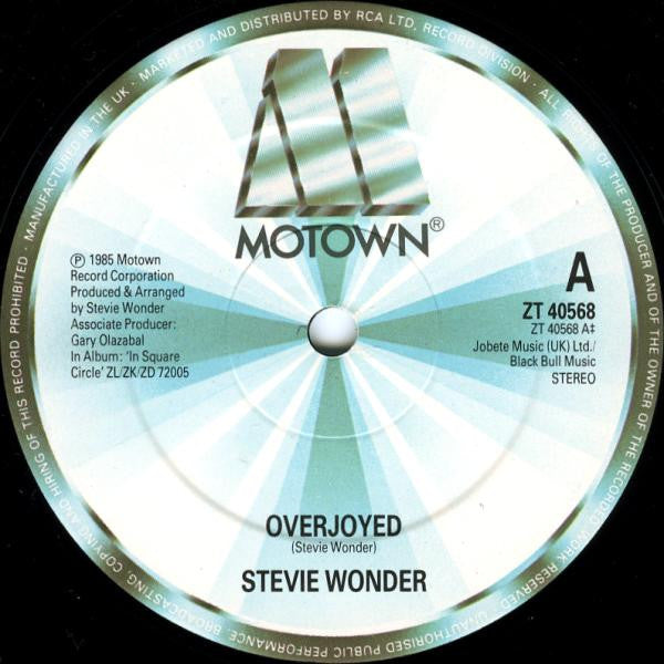 Stevie Wonder : Overjoyed (12", Maxi)